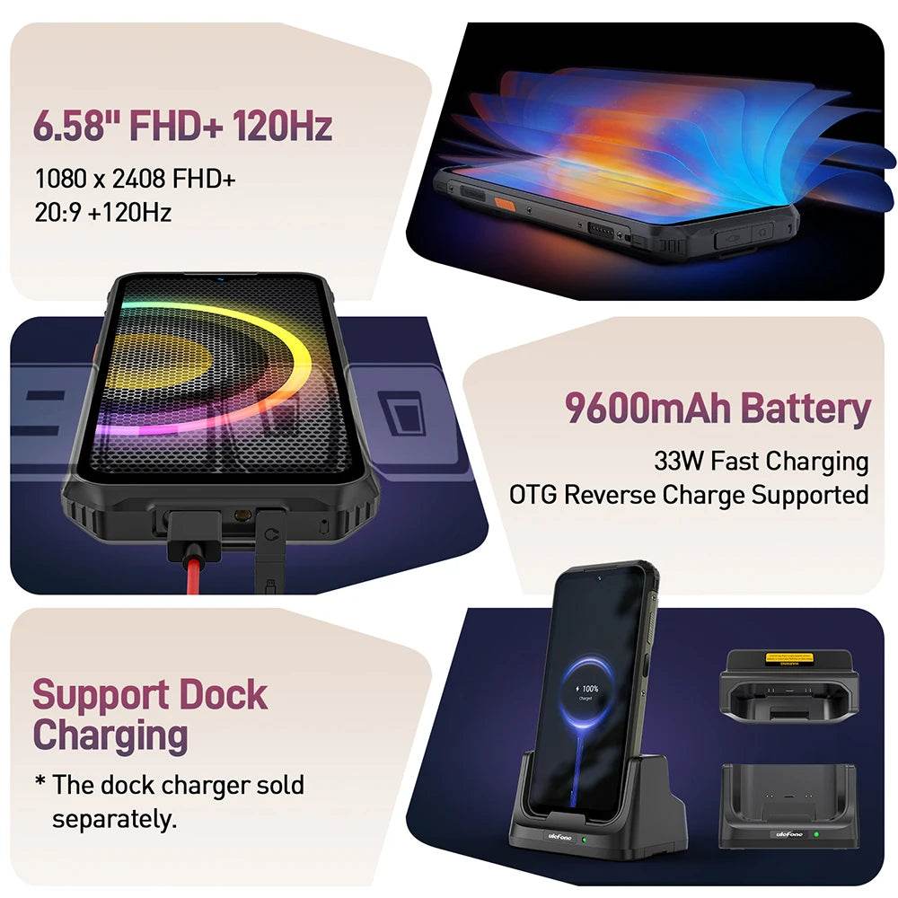 (2023 New) Ulefone Armor 21 Smartphone, G99 Android 13, 16GB RAM, 256GB ROM, Rugged Phone, 64MP, 9600mAh, Mobile phone, Global - Price Value Store