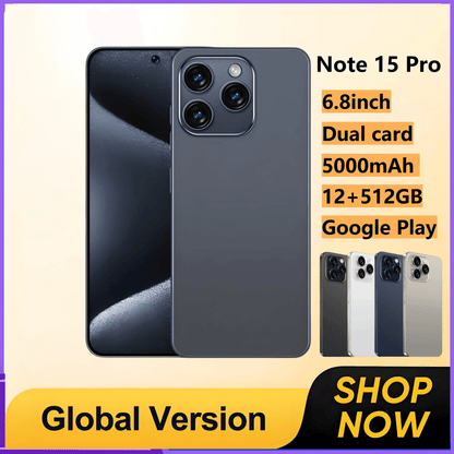 Smartphone Note 14 Pro Android 5G phone,6000mAH,12GB RAM 256G 512G 1TB ROM,6.8Inch,1920x1080HD,24+48MP,MTK10 Core Global Vision - Price Value Store