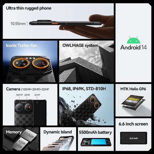 IIIF150 Air3 Rugged Smartphone Android 14 Mobile Phone 12GB 512GB 100MP Camera Dynamic Island UltraThin Rugged 30W Fast Charge - Price Value Store