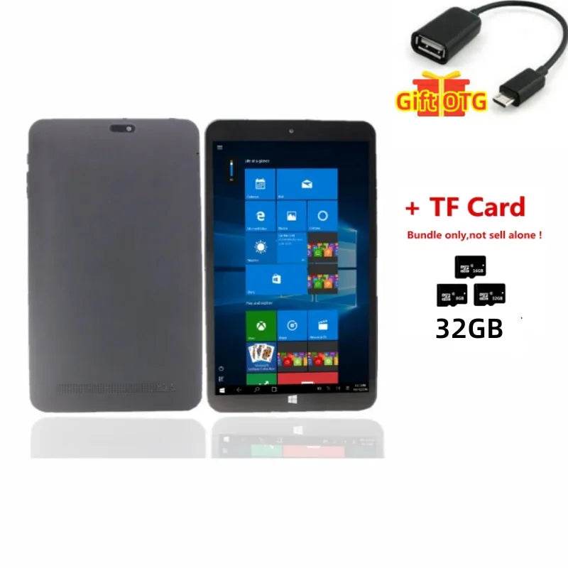 Free Drop Shipping 8'' Mini Tablets PC 1280x800IPS Quad Core 4GB RAM 64GB ROM Windows 10 Z8300 CPU Dual Cameras Wifi Netbook - Price Value Store