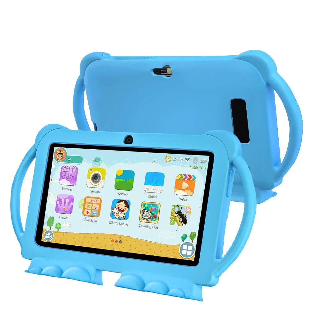 New 5G WIFI 7-inch Children's Tablet 4GB+64GB ROM Mini Pad Quad Core Dual Cameras Kids-Proof protective Case Tablets Android 13 - Price Value Store