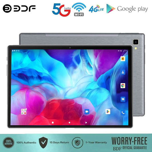 BDF New 5G Pad 10.1 Inch Android Tablets Octa Core 8GB RAM 128GB ROM 4G LTE 5G WiFi Tablet Pc Double SIM Card HD Display 5000mAh - Price Value Store