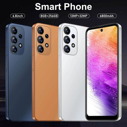 A73,Smartphone Android,6.8 inch,8GB RAM,256GB ROM,Dual SIM,Mobile phone,Google Play Store,13+32MP,6800mAh,Cellphones - Price Value Store