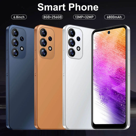 A73,Smartphone Android,6.8 inch,8GB RAM,256GB ROM,Dual SIM,Mobile phone,Google Play Store,13+32MP,6800mAh,Cellphones - Price Value Store