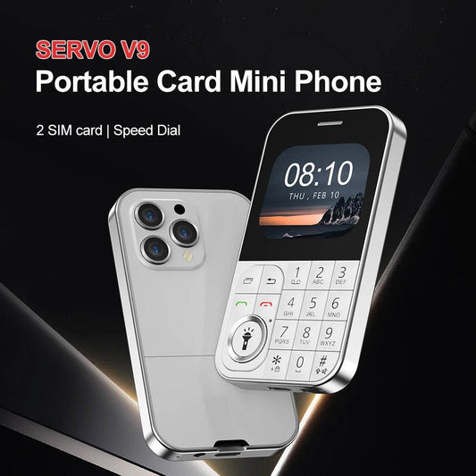SERVO V9 Small Card Mobile Phone Dual SIM Standby Flashlight Magic Voice Speed Dial Retro Camera Colorful Portable Feature Phone - Price Value Store