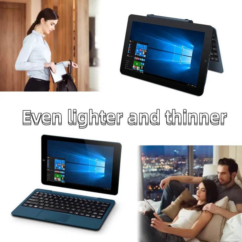 Global Firmware 10.1'' Windows 10 64Bit Quad Core 4GB RAM 32GB ROM 2 in1 Tablet PC Z8300 S12 With Keyboard HDMI-Compatible - Price Value Store
