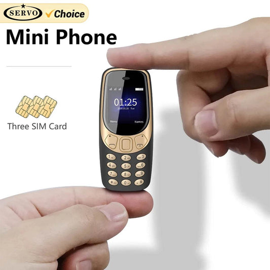 SERVO Q3308 PRO 3 SIM Card 3 Standby Mini Mobile Phone Bluetooth Dial Speed Dial Magic Voice FM Radio Call Recording Cellphone - Price Value Store