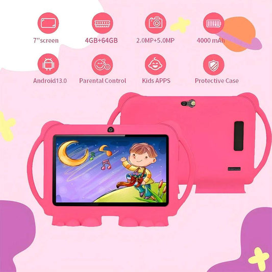 2025 New 7 Inch 5G WIFI Children's Tablet 4GB RAM 64GB ROM Portable Mini Tablet Quad Core Dual Camera 4000mAh Android 13 - Price Value Store