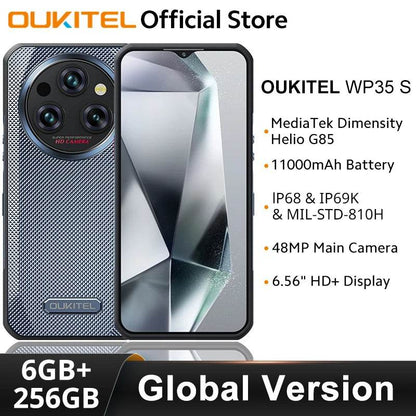 Oukitel Wp35 S Rugged Phone 6Gb+256Gb 11000Mah Nfc Android Cell Phones 48Mp Rear Camera Smartphone Business Phone - Price Value Store