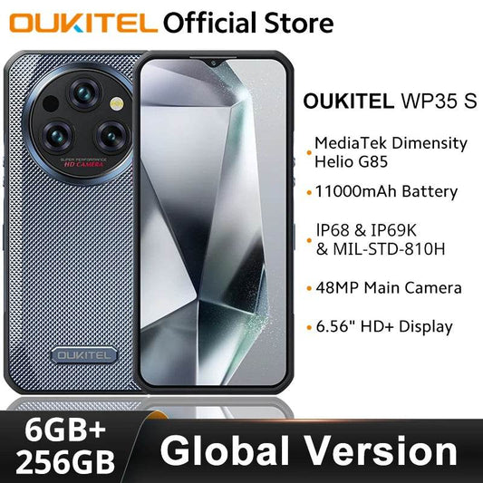 Oukitel Wp35 S Rugged Phone 6Gb+256Gb 11000Mah Nfc Android Cell Phones 48Mp Rear Camera Smartphone Business Phone - Price Value Store