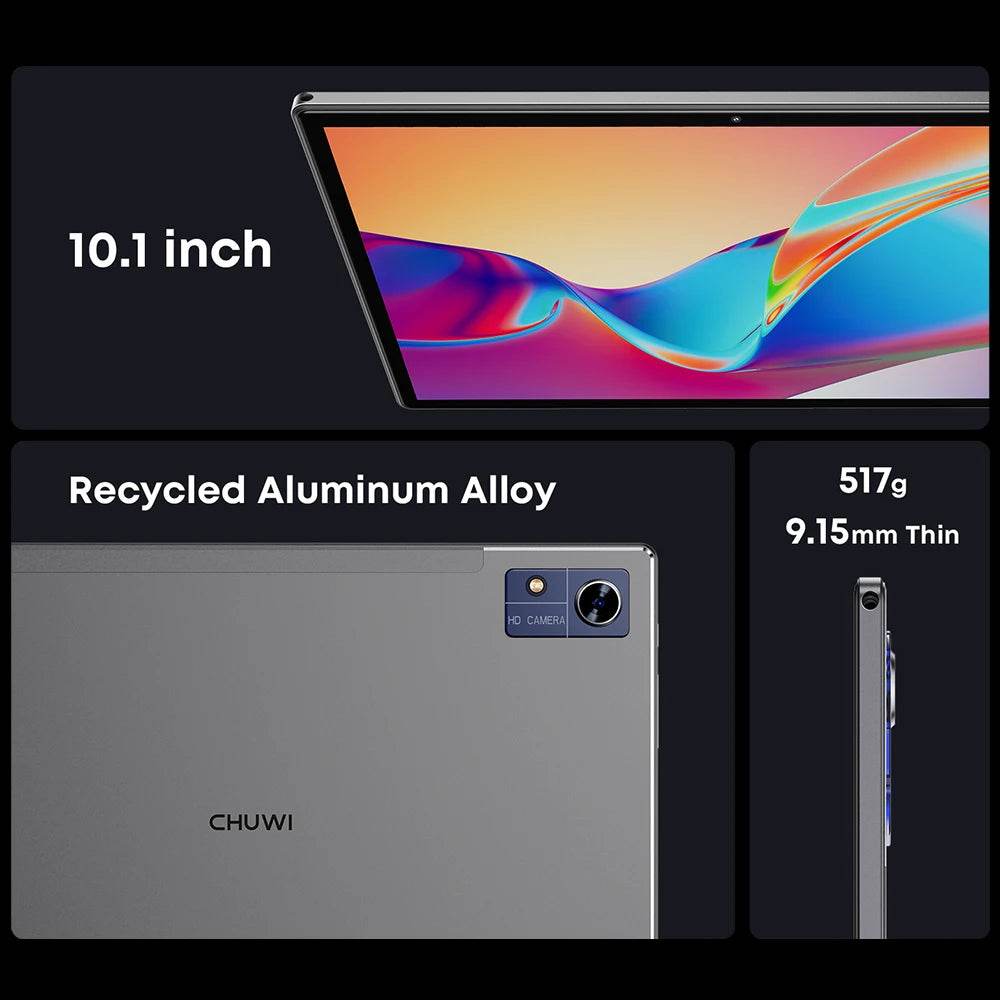 CHUWI Hi10 X Pro 10.1 Inch 800*1280 IPS Screen Unisoc T606 4GB RAM 128GB ROM Tablets 2.4G/5G Wifi Android 14 Tablet PC 7000mAh - Price Value Store