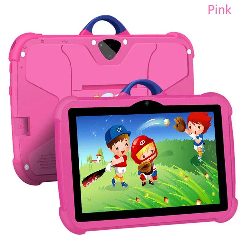 New Cartoon Pattern Kids Tablet 7 Inch Quad Core 4GB RAM 64GB ROM Android Learning Education Games Tablets Children's Gifts - Price Value Store