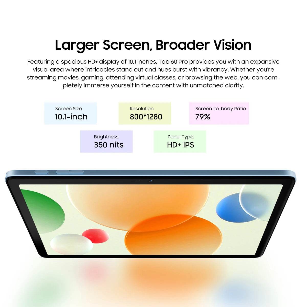 Blackview Tab 60 Pro Tablet PC 10.1'' IPS Display Octa-core T606,4GB/8GB RAM+256GB ROM, 7700mAh Battery 10W Charge Android 14 - Price Value Store