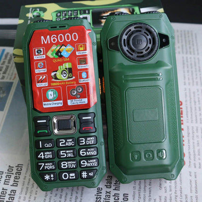 Durable Outdoor Senior Phone Magic Voice 4 Quad Sim Cards Large Battery Powerbank Speed Dial Big Button Loud Voice Dual Torch - Price Value Store