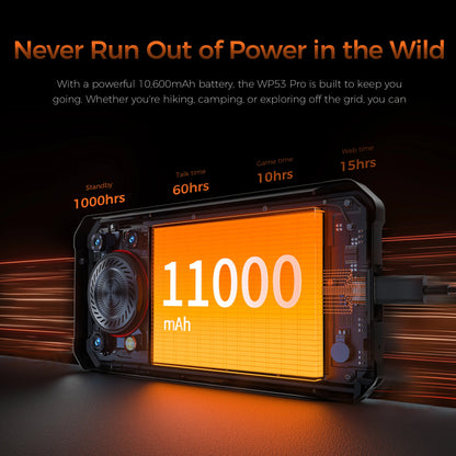 【NEW】OUKITEL WP53 PRO Rugged Phone, 24GB+256GB 11000mAh Android 15 6.52" NFC 50MP Cell Phone