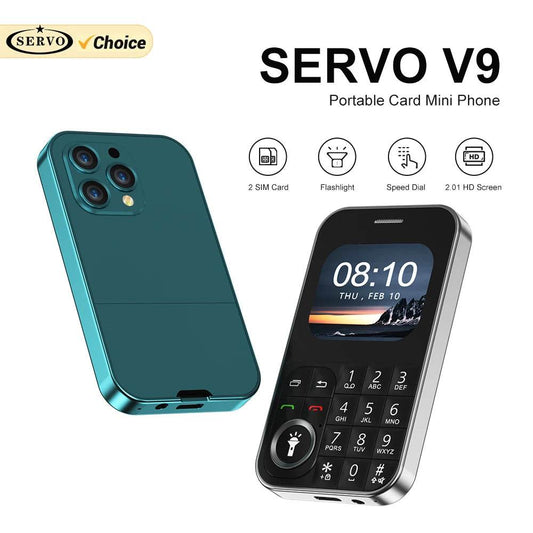 2024 SERVO V9 Model Small Mobile Phone 2G GSM 2 SIM Cards Magic Voice MP3/MP4 FM Radio 2.01inch Display Cheap Telephone Original - Price Value Store