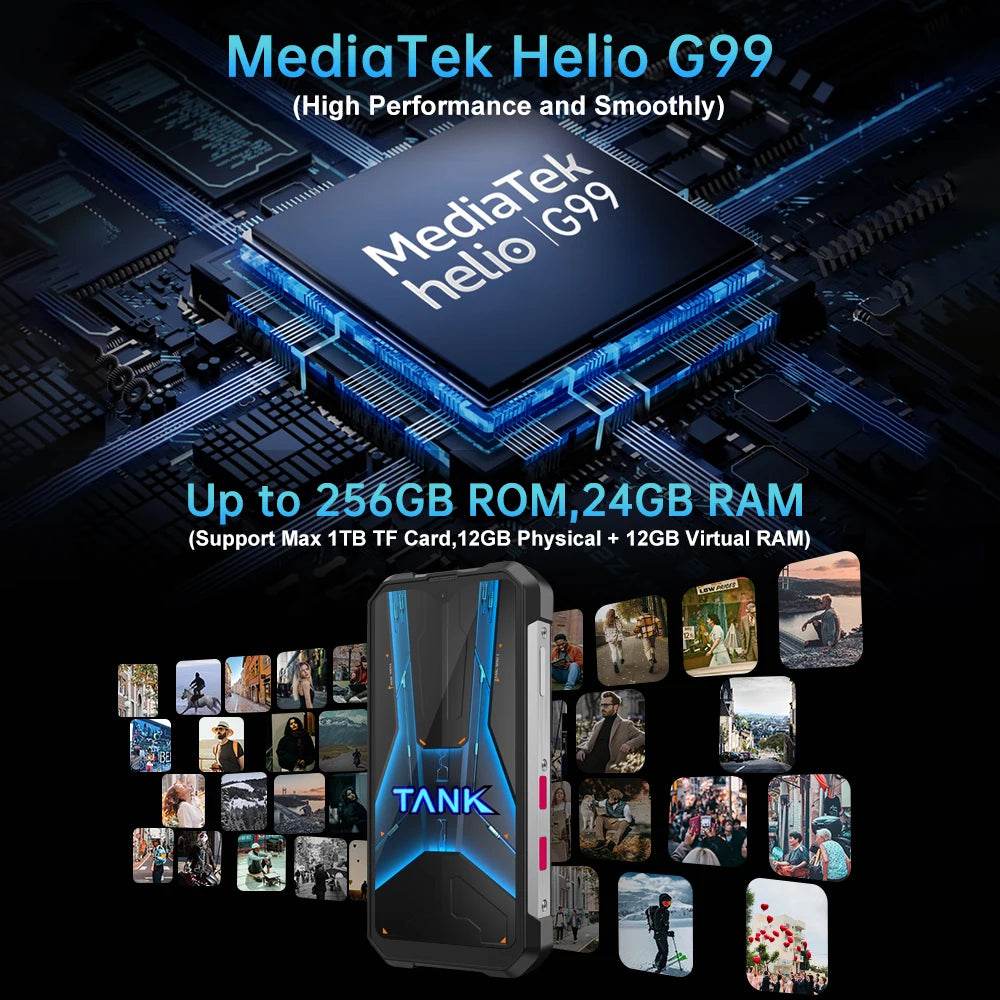 8849 Tank Mini Rugged Smartphone 16/24GB 256GB 5800mAh100Mp Camera Android 13 Cellphone 4.3 inch Waterproof Mobile Phone - Price Value Store