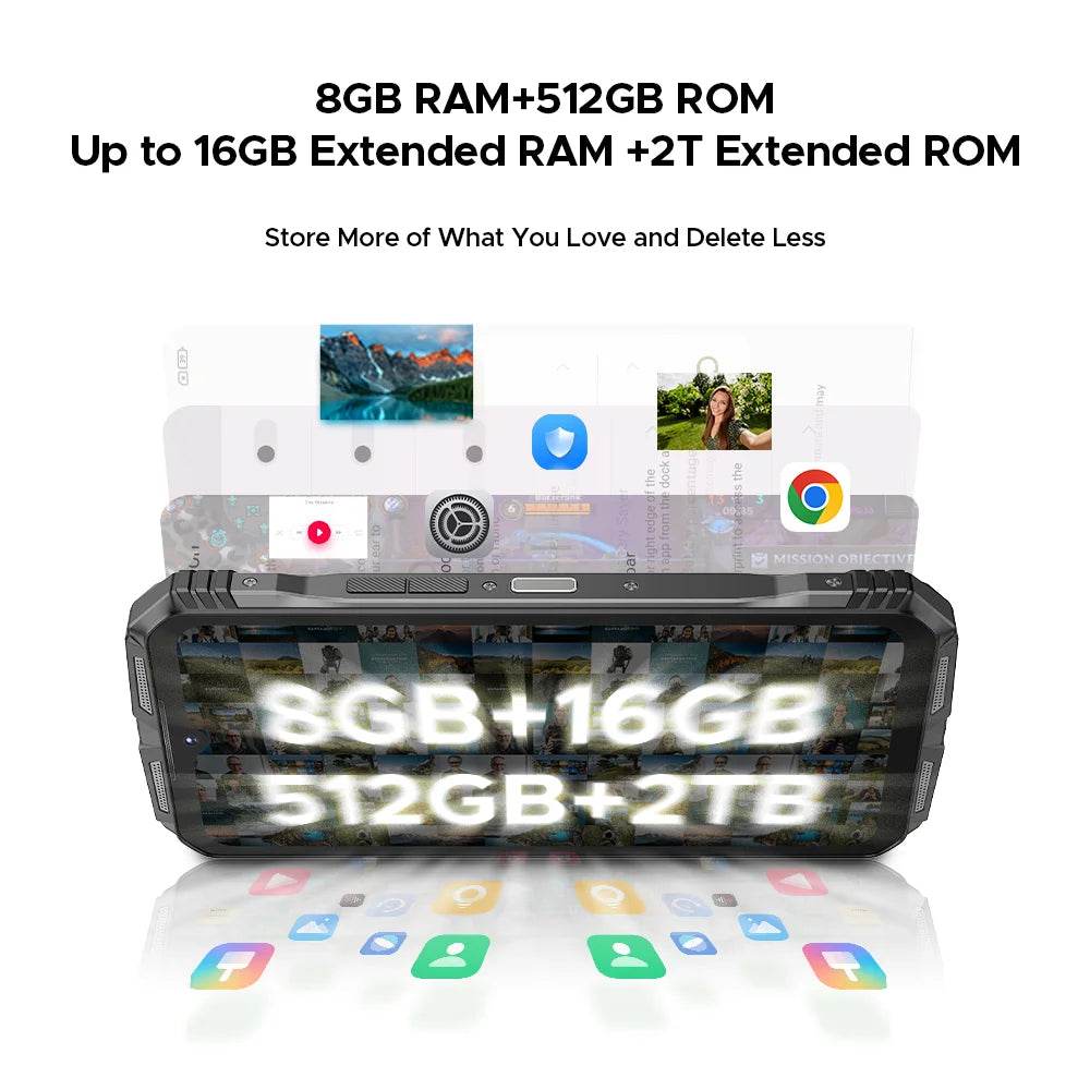 Global Version DOOGEE S118 Pro 5G Rugged Phone Dimensity 7050 10800mAh Battery 6.6'' FHD 120Hz 8GB RAM 512GB ROM Cell Phone NFC - Price Value Store
