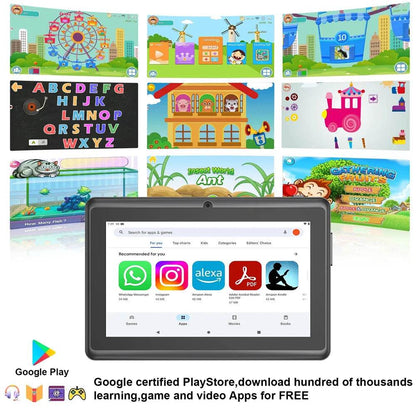 BDF-Q8 New 7 Inch Tablets Android 13, 4GB RAM 64GB ROM, 1TB Expand, WiFi, 4000mAh Battery,Dual Camera, Google Learning Tablet PC - Price Value Store