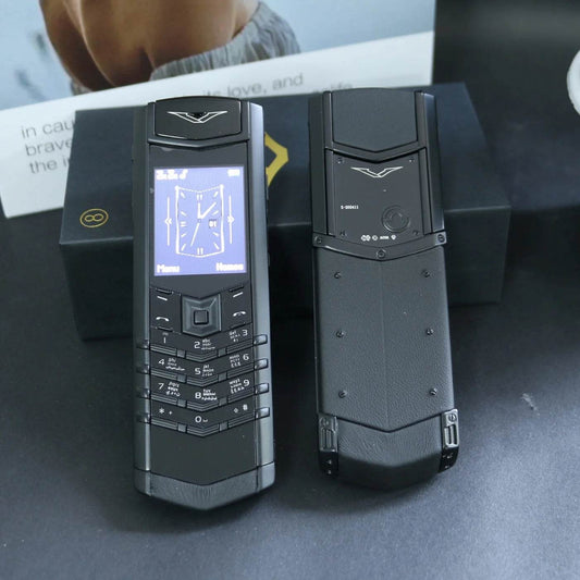 Elegant Metal Signature Handmade Mobile Phone Dual SIM Bluetooth Dialer Ebook Luxury Feature Classic Senior Phone for Elderly - Price Value Store