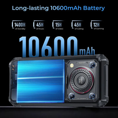 Oukitel WP36 Rugged Smartphone 10600mAh 6.52" HD+ Cell phone 16GB 128GB Mobile Phone Android 13 13MP Camera