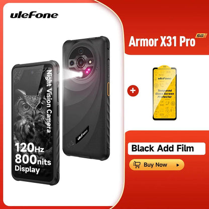 Ulefone Armor X31 Pro 5G Rugged Phone Android 14 Waterproof Smartphone 6.56”16GB RAM 256GB ROM Sony ® Night Camera 64MP NFC - Price Value Store