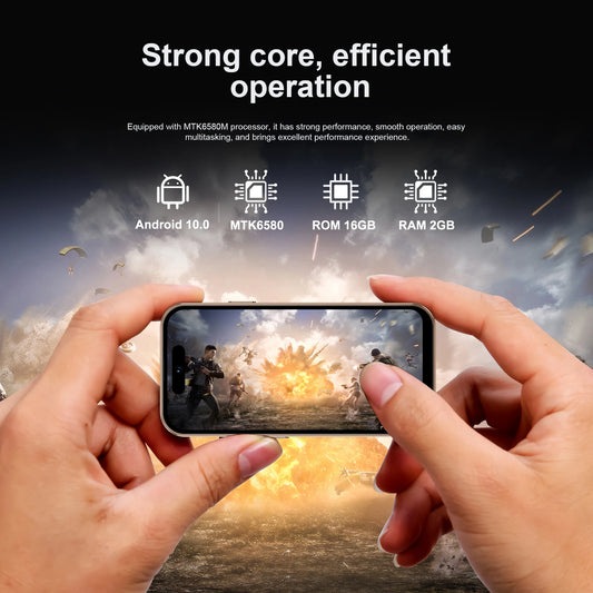 2025 SERVO S16 MINI 3G Tiny Smartphone Android 10 16GB ROM Face Unlock Play Store WiFi 4.0" Small Cellular Phone 2 SIM Standby