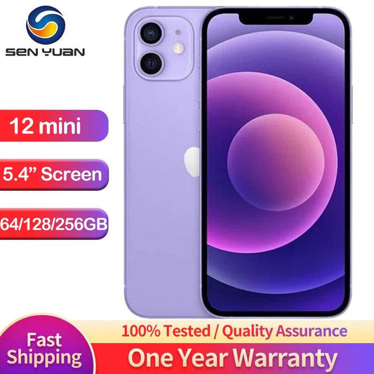 Unlocked Original Apple iPhone 12 mini 4GB RAM 64/128/256GB ROM IOS A14 Bionic Hexa Core 5.4'' Dual 12MP 5G Cell phone 98% New - Price Value Store