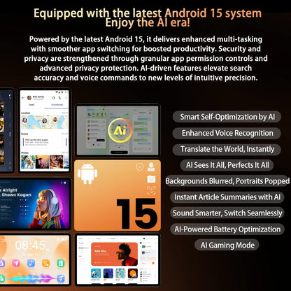 Headwolf FPad7 tablet 8" FHD Display Android 15 MTK Dimensity 7050 CPU 2560x1600 IPS/16GB+256GB/ 4G LTE 4G LTE Global Version