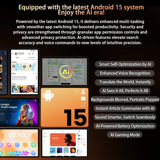 Headwolf FPad7 tablet 8" FHD Display Android 15 MTK Dimensity 7050 CPU 2560x1600 IPS/16GB+256GB/ 4G LTE 4G LTE Global Version
