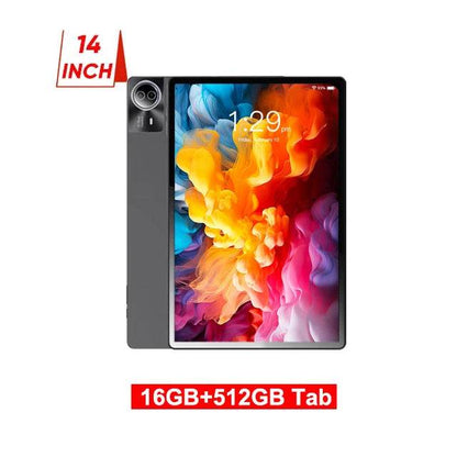 Latest Large Screen 14 Inch Tablet Pc Android 14 tablet 16+512GB Phone Call BT 5G WiFi Pad For Educational/Sheet music/Kitchen - Price Value Store