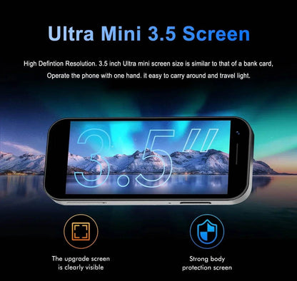 FUFFI-Mini Phone S24U, 3.5 inch,Google Play,16GB ROM,2GB RAM,Smartphone Android 2250mAh Mobile phones 2+5MP,Original Cell phone - Price Value Store
