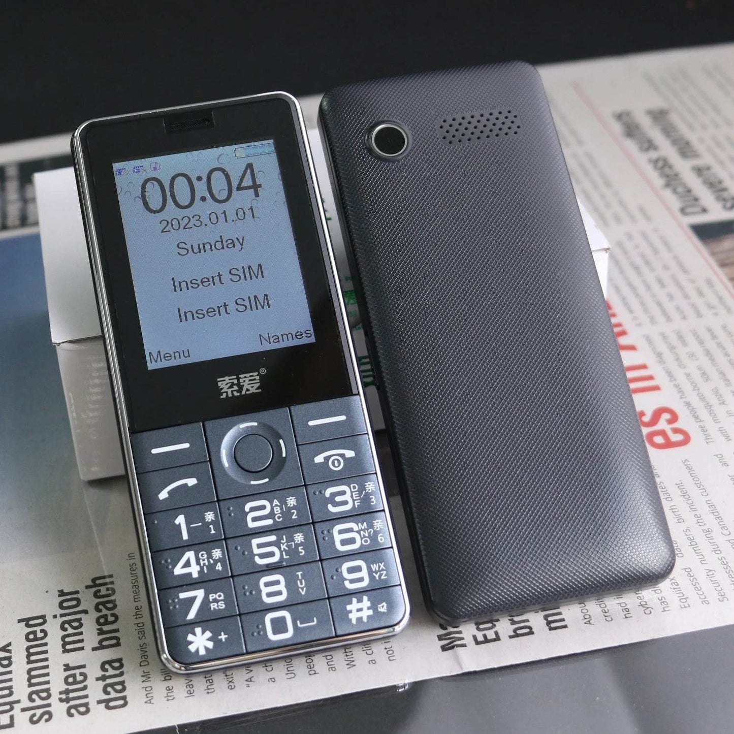 2G GSM Cheap Elderly Slim Mobile Phone Blind-Friendly Key Large Battery Long Standby Dual Flashlight SOS Call Blacklist Speed - Price Value Store