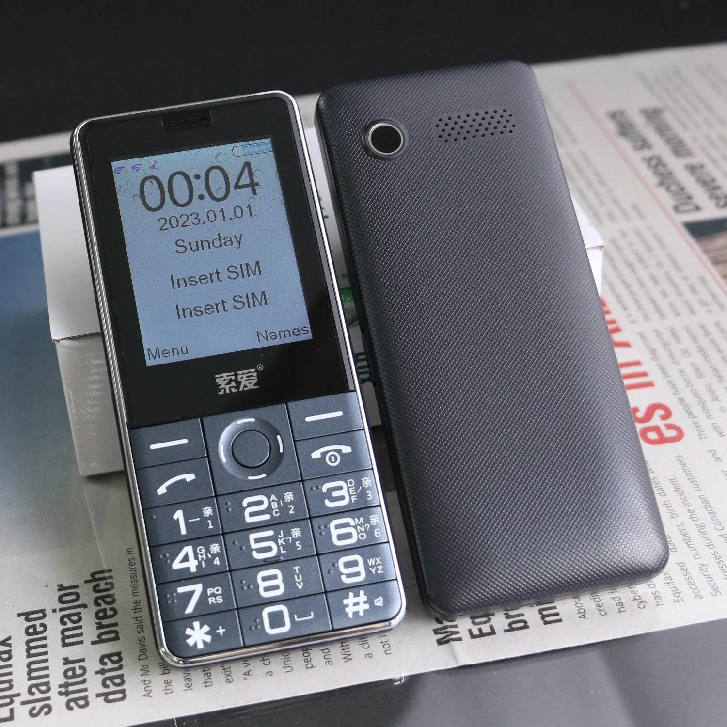 2G GSM Cheap Elderly Slim Mobile Phone Blind-Friendly Key Large Battery Long Standby Dual Flashlight SOS Call Blacklist Speed - Price Value Store