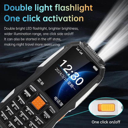 Durable Small Size Mini Rugged Outdoor Mobile Phone Push Button Battery FM Quick Dial Long Standby Two Flashlight Lound Sound - Price Value Store