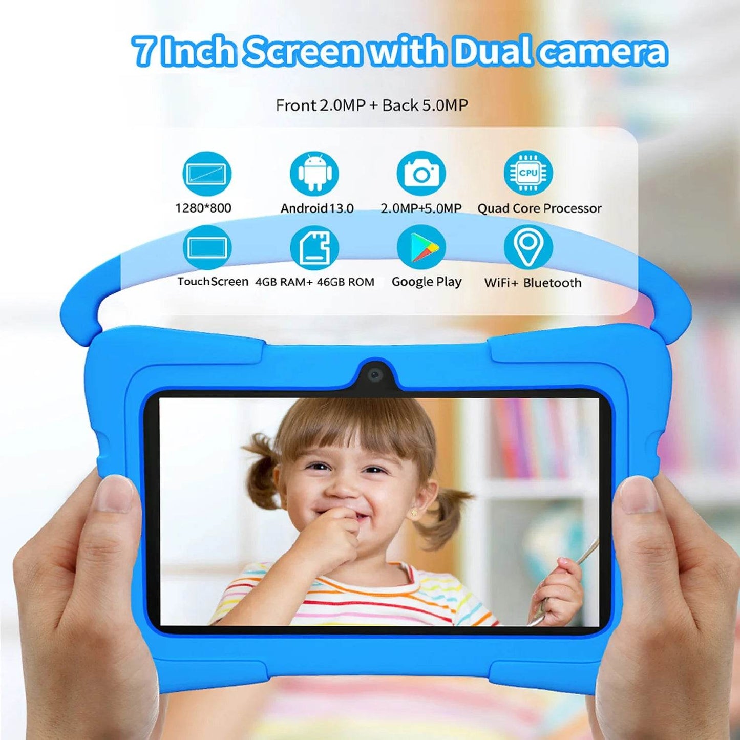 7 Inch Kids tablet for Children's best Gifts Quad Core 4GB+64GB ROM Android Tablets Cartoon Portable Kids-Proof protective case - Price Value Store
