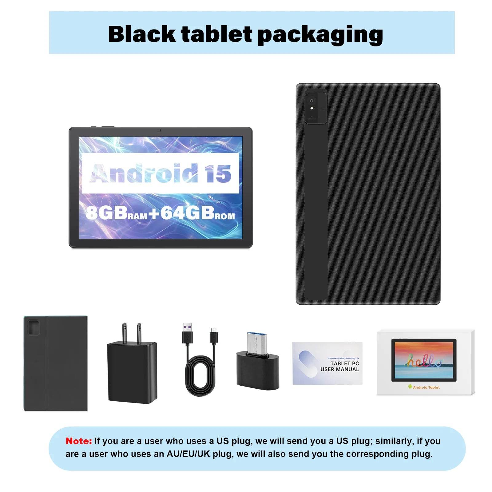 ANRY 2025 10.1 Inch 5G Wifi A523 Tablet Android 15 8GB(4+4Expand) RAM+64GB ROM IPS Display 5000Mah Dual Camera Octa-core Tablets - Price Value Store