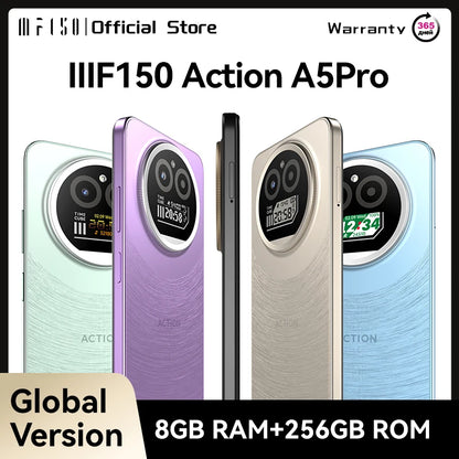 [World Premiere] IIIF150 Action A5Pro Phone Dual Screen Design Smartphone Android 15 8GB RAM 256GB ROM 6.8" HD+ Display 5100mAh