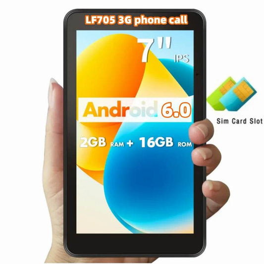 Hot Sales 7 Inch Android 6.0 Tablet PC LF705 3G Phone Call 2GB RAM 16GB ROM MTK8735 Quad Core CPU 1024 x 600 Pixels 2 x Sim Card - Price Value Store