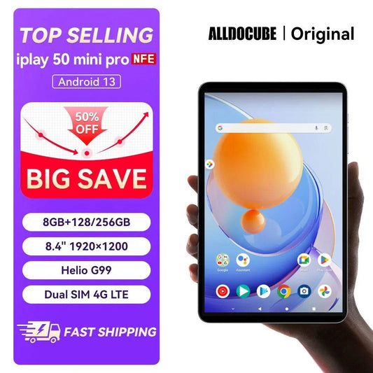 ALLDOCUBE iplay 50 mini pro 8.4in Tablet 5000mAh Long-Lasting RAM 8GB ROM 128GB Widevine L1 Netflix G99 CPU IPS Display - Price Value Store