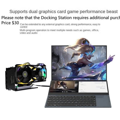 Dual-screen E-sports Laptop I7 9750H Combination of a 16-inch Screen and a 14-inch Touchscreen Windows 11 Pro gaming laptop - Price Value Store