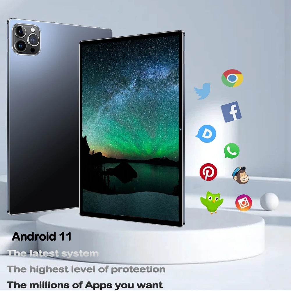 2024 Top selling 10.1-inch Tablet with 4GB RAM 64GB ROM, Android 11 System Tablet Song Player Global Version Tablet 5000 mAh - Price Value Store