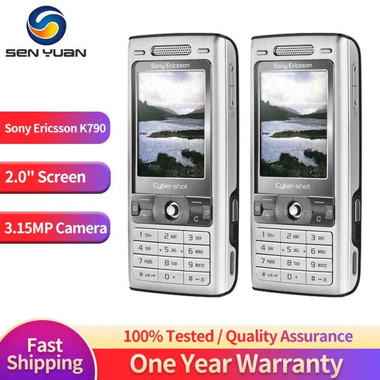 Original Sony Ericsson K790 K790i 2G Mobile Phone 2.0'' Tri-Band GSM 900/1800/1900 3.15MP Camera FM Radio Bluetooth CellPhone - Price Value Store