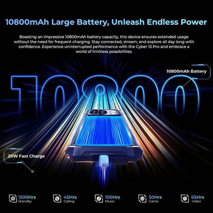 HOTWAV Cyber 13 Pro 6.6'' FHD+ Smartphone Octa-Core 20GB+256GB 64MP Camera 10800mAh Battery 20W Charging Phone - Price Value Store