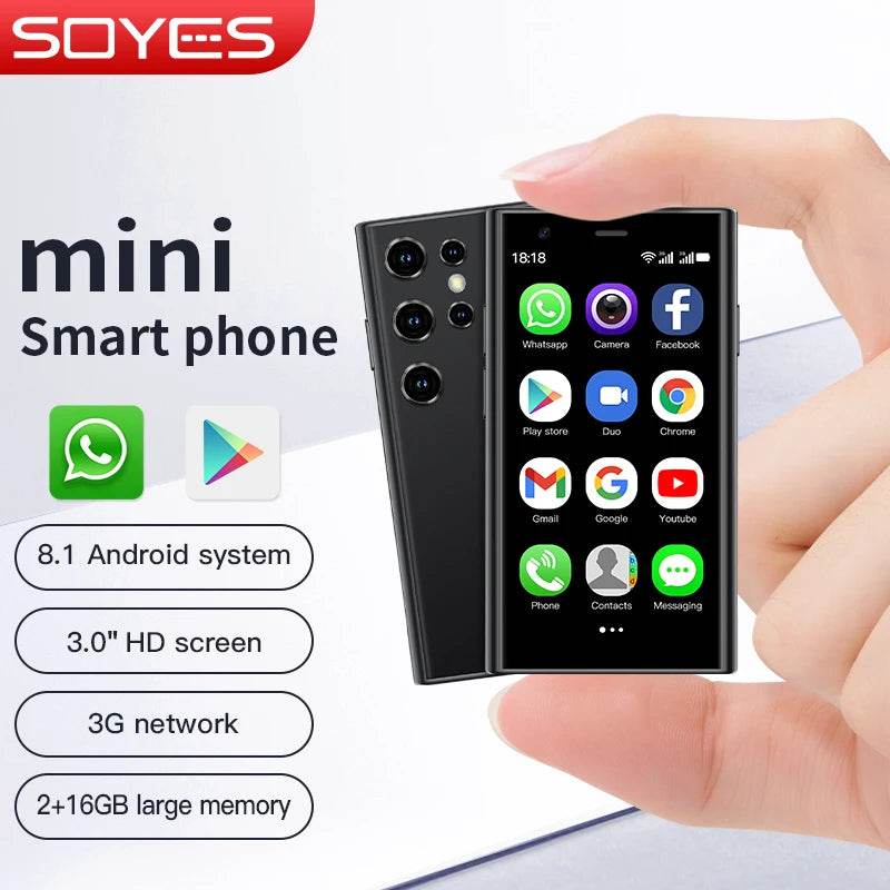 SOYES S23 Pro Mini Smartphones Android 8.1 Dual SIM 3.0'' HD 1000mAh Battery WIFI Bluetooth 3G Small Mobile Phone - Price Value Store