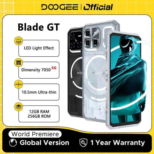 World Premiere DOOGEE Blade GT Rugged Phone 6.72'' FHD+ 120Hz LED Light Effect 12GB RAM 256GB ROM 5500mAh Battery Android 14 - Price Value Store