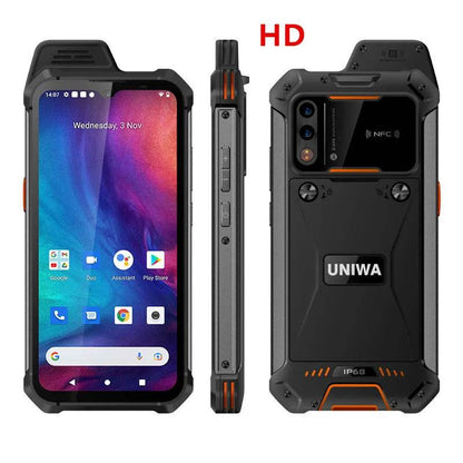UNIWA W888 Waterproof Smartphone 4GB+64GB 6.3Inch FHD/HD 4G Walkie Talkie PTT Cellphone 5000mAh NFC Andriod 11 Mobile Phone ATEX - Price Value Store