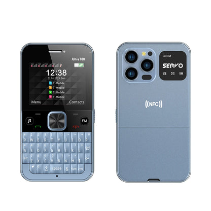 NEW! SERVO Ultra700 Full Keyboard Input Mobile Phone 4 Nano SIM Standby NFC Unlock FM Torch 2.4" Screen Cellular QWERTY Keyboard