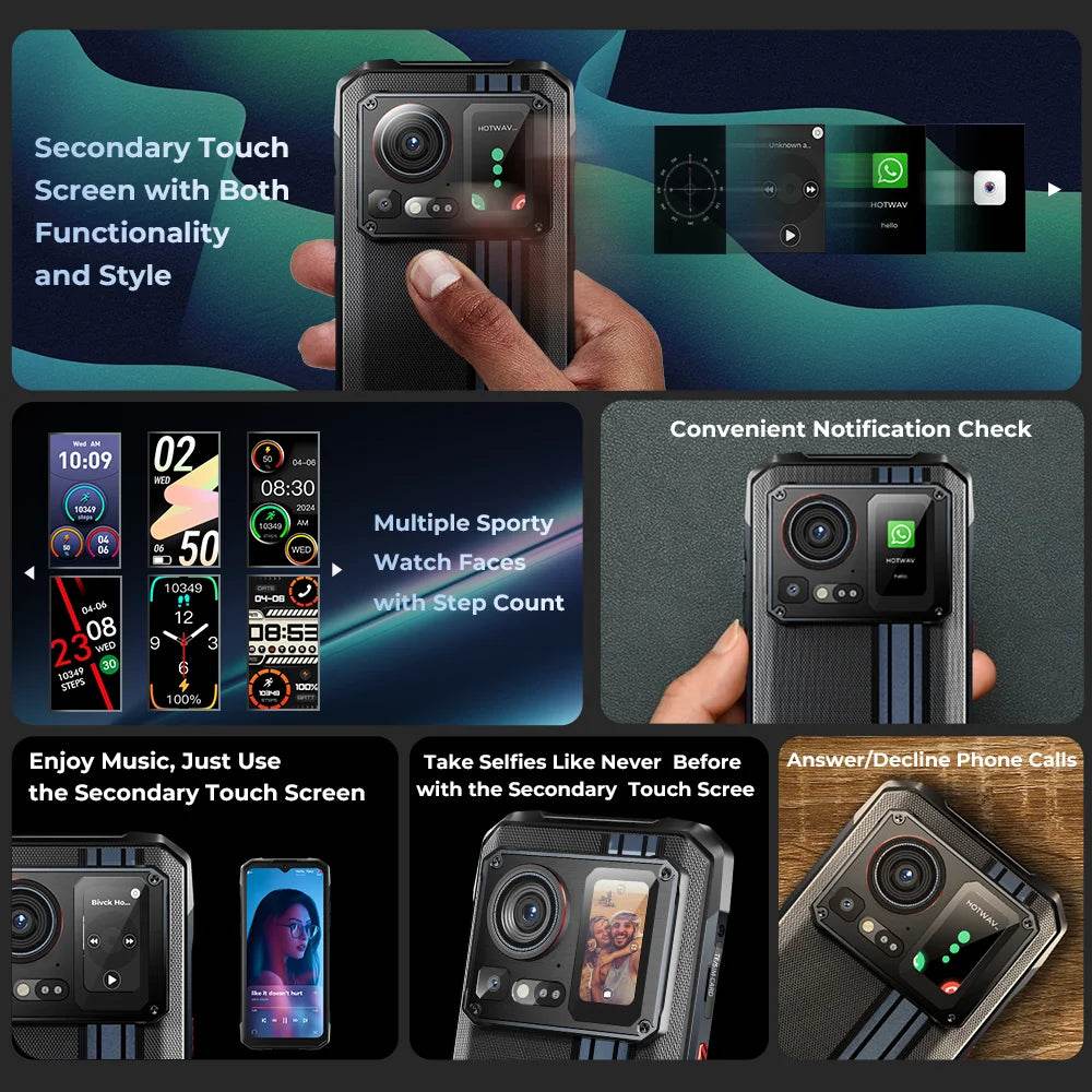 HOTWAV Cyber 15 Rugged Smartphones G99 Gaming Phones 200MP Outdoor Shooting Cellphones On Sale 6.6'' FHD+ 120Hz 12GB 256GB - Price Value Store