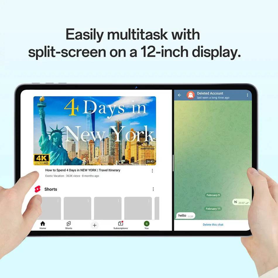 SVITOO Android Tablet 12 inch Large Screen Tablet 24GB+128GB 2K Display 18W Fast Charge 5MP+13MP Camera 8000mAh Battery Tablets - Price Value Store